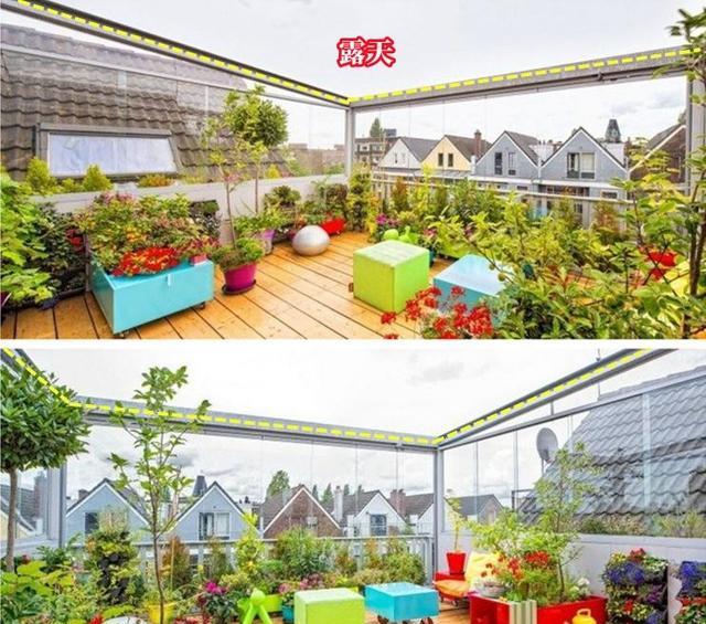 屋顶露台不空着,搭个可移动玻璃房,不怕风吹日晒,也不算违建!