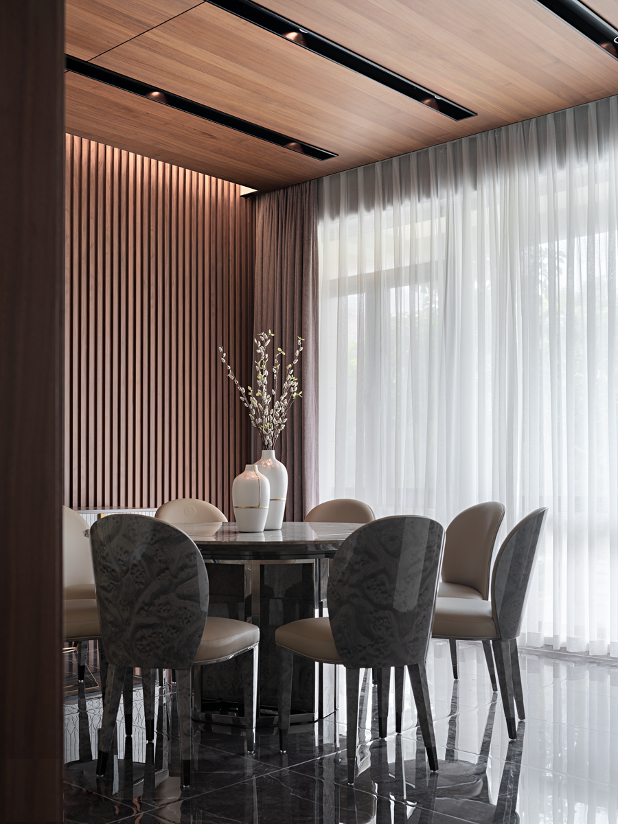 墅居意式轻奢,原始橡木的视觉冲击力