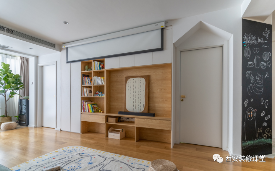 85㎡两室旧房改造，三口日式温暖家