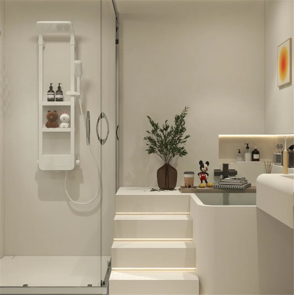 她晒出自家卫生间:自砌浴缸泡澡太爽,卫浴干净整洁就像样板间