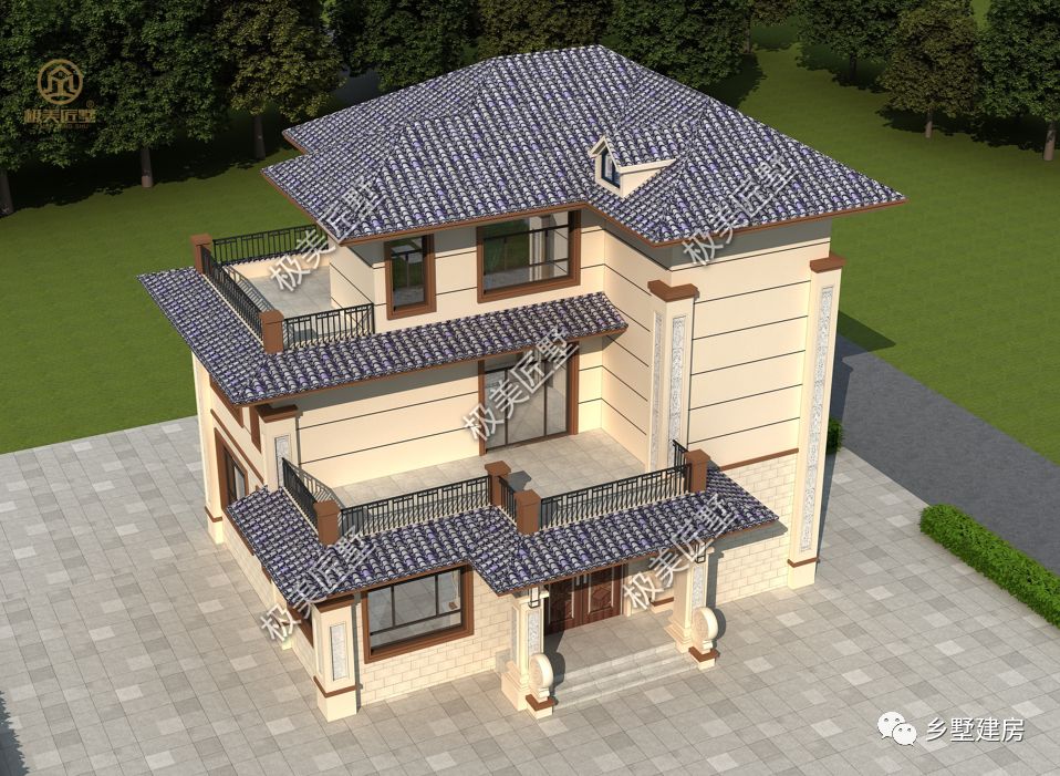 12.84X10.5米,别墅设计成这样最好看,谁看了都会羡慕