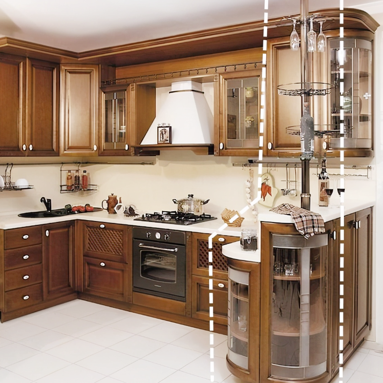 空间的极致利用，0.5㎡侧面能容得下洗衣机，不是专业还真没想到