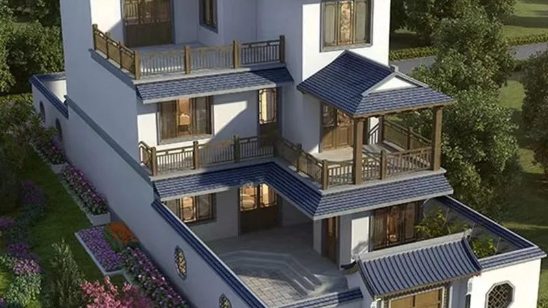 中式庭院太美了，这栋别墅是真正可以传家的房子