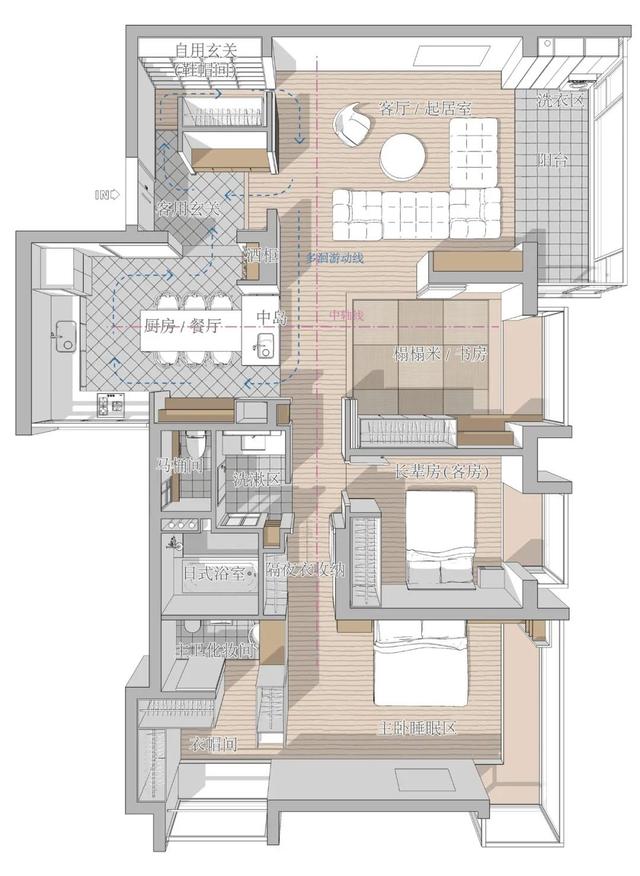广州夫妇158㎡的家,因设计巧妙圈粉无数,高级又实用,晒晒!