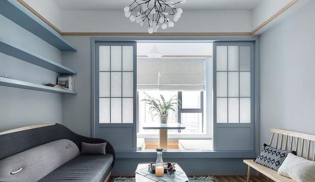 56㎡蓝白北欧小独单,从进门玄关就被萌得心肝颤,你被撩到了吗?