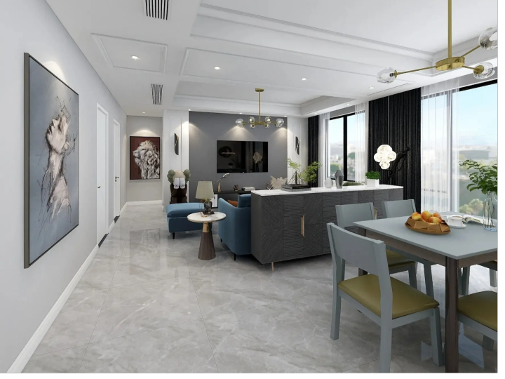 菡萏怡景装饰 | 现代简约,家里的大横厅成为设计亮点!