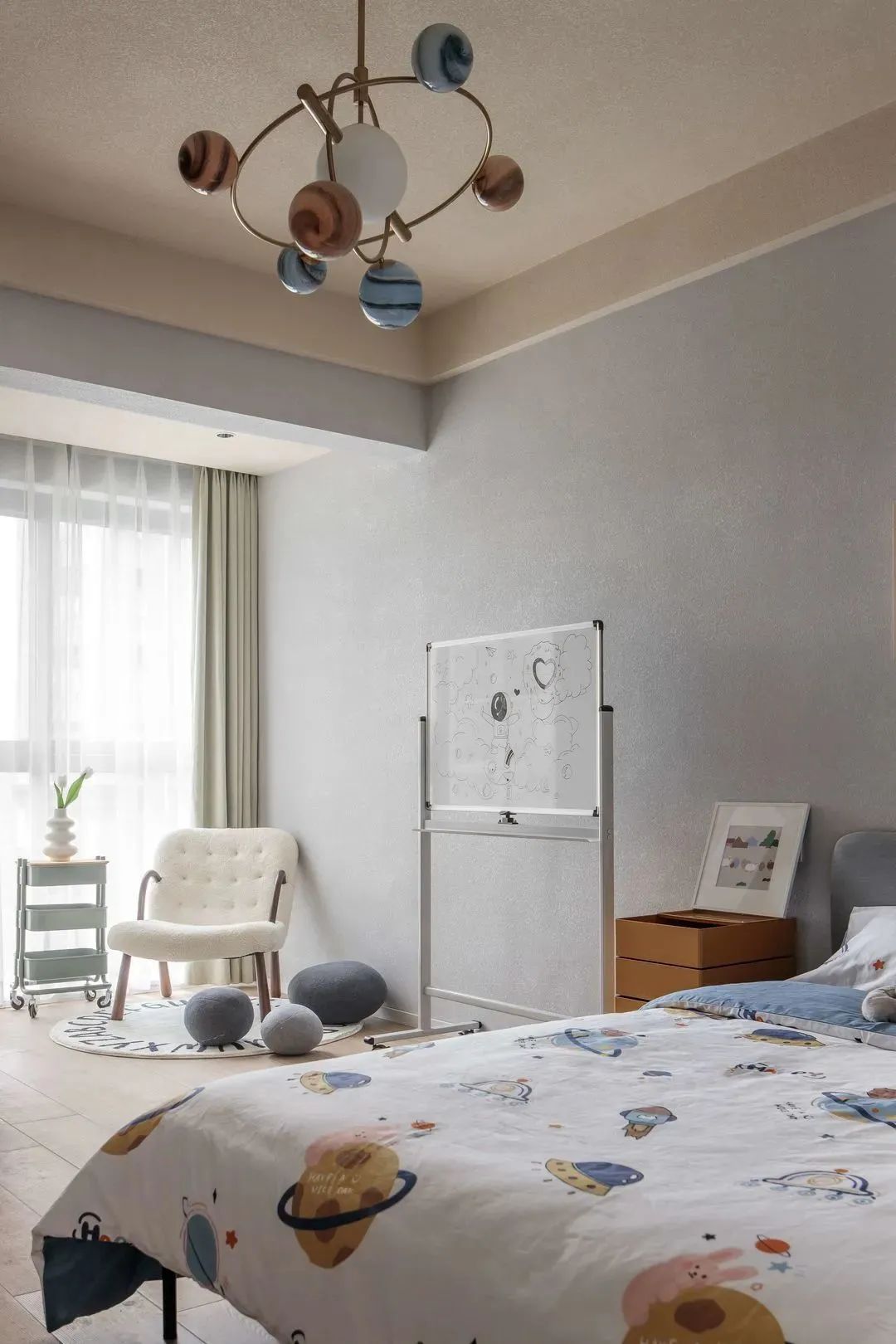 120平北欧风格装修,主卧真绝了,绿色系清新好治愈!