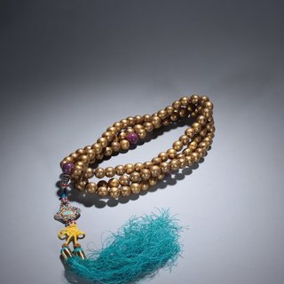 新疆维吾尔自治区|清-沉香封金108佛珠