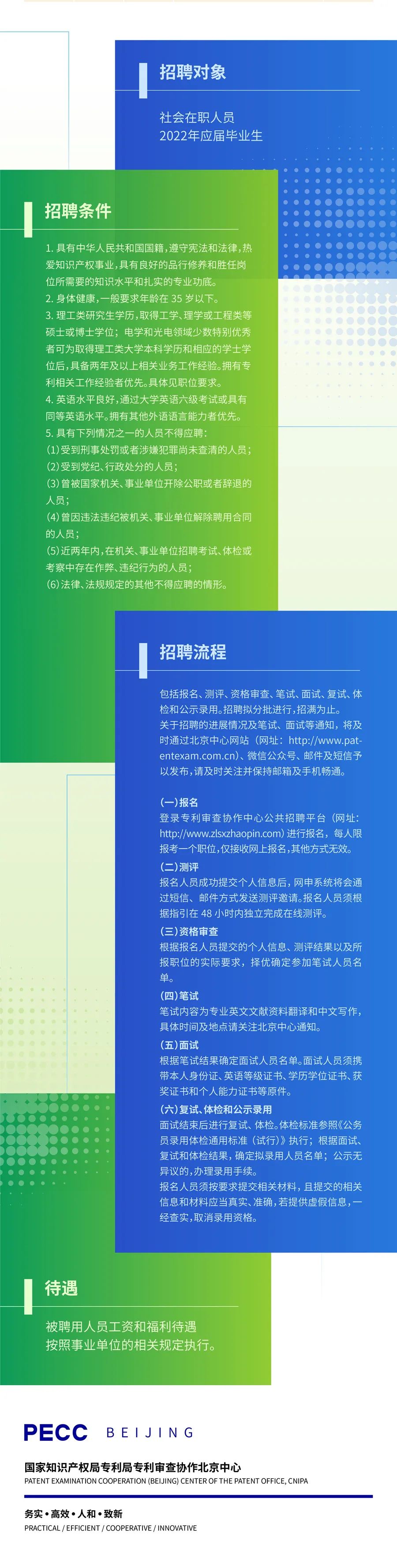 招聘|充足海归落户指标！专利审协北京中心2022年审查员招聘持续进行中