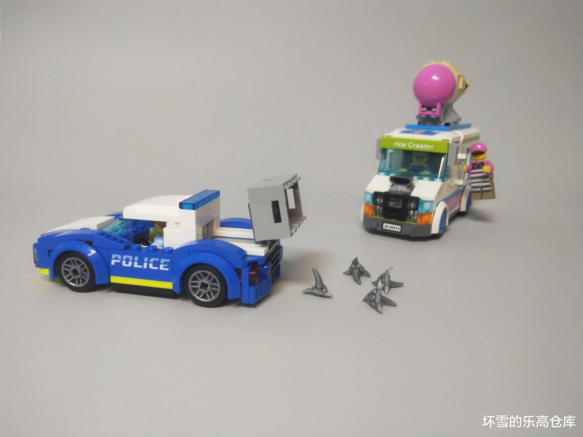 乐高警察故事一,追击冰淇淋车大盗,看我铁蒺藜立大功