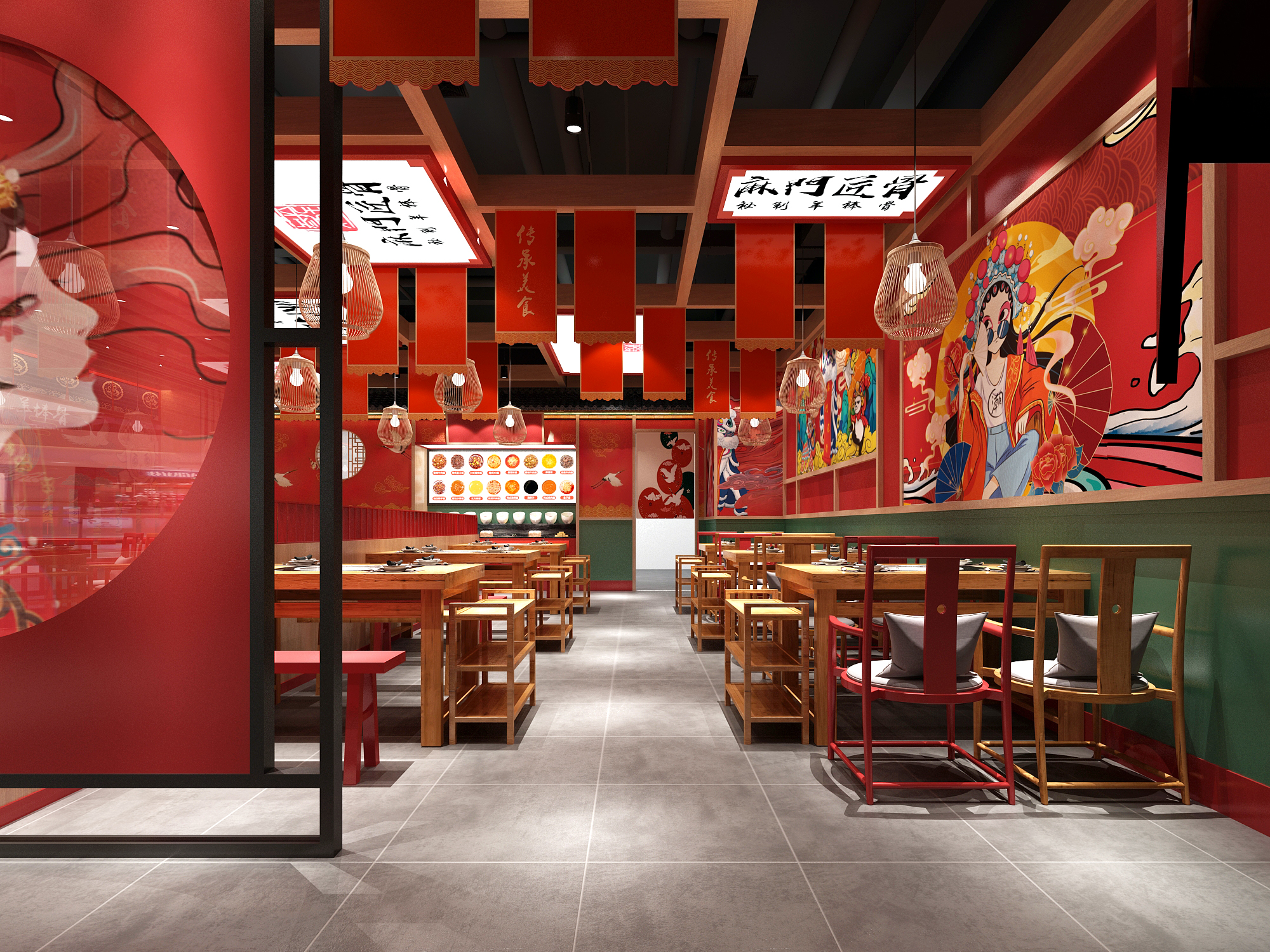 烧烤店要怎么装修才好看?烧烤店用什么墙纸好看?