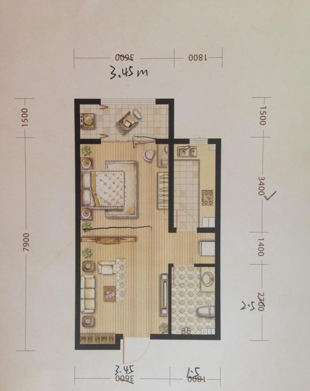 针对开门见厅缺陷，用木板拼接玻璃砖做入户隔断，加分设计可以学