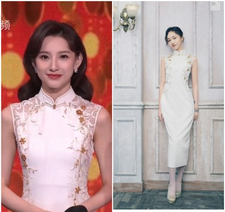 马凡舒|春晚新晋主持马凡舒的旗袍造型太美！又上了热搜，比大红裙更惊艳