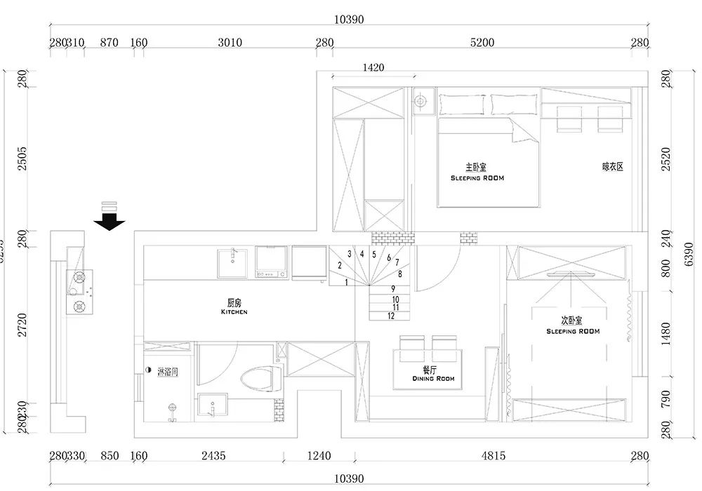 48㎡带阁楼老房改造,一室巧改三室,这设计真服了!