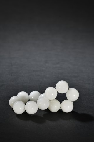 |和田玉圆珠手串