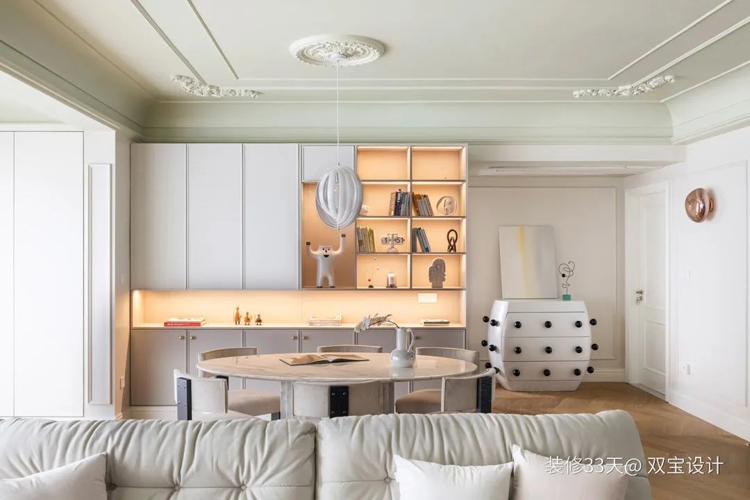 装修设计：155平高颜值现代轻法式大三居