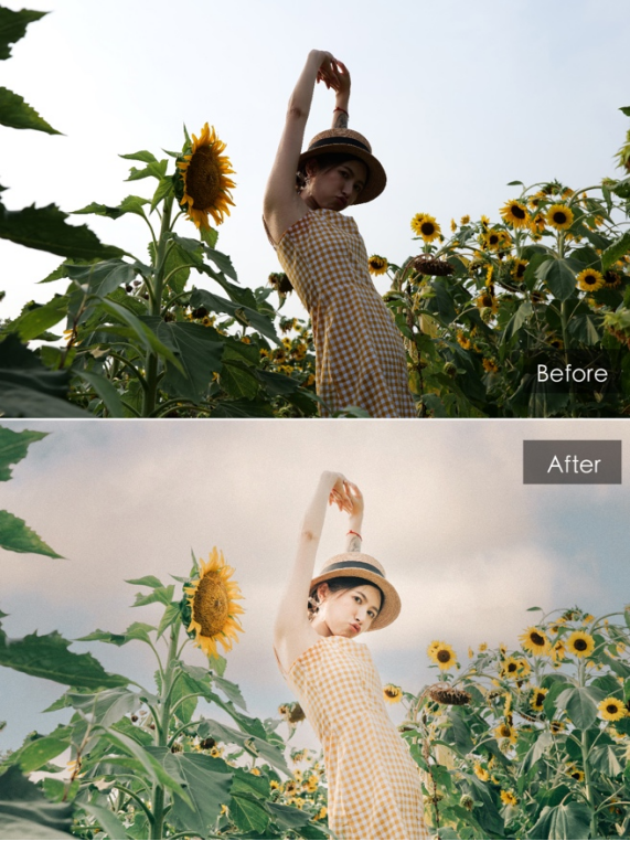 向日葵氛围感,35和85mm人像拍摄思路