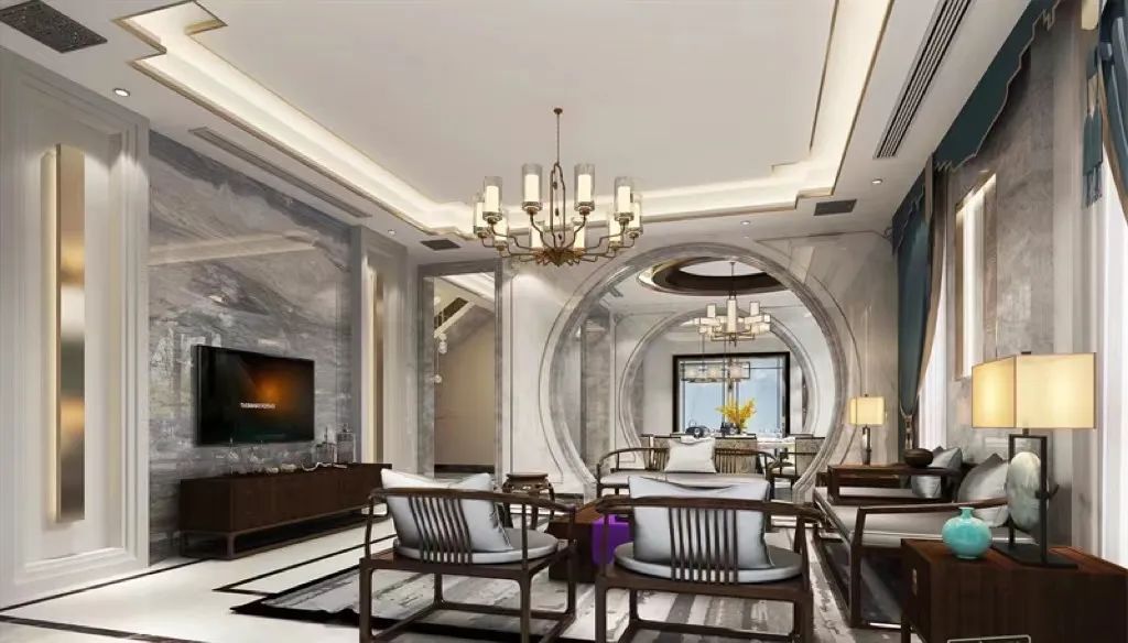 案例赏析-新中式风格350平米别墅装修