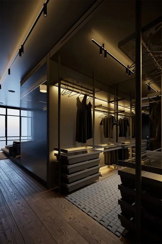 步入式衣帽间,一“墙”两用,精致又有序