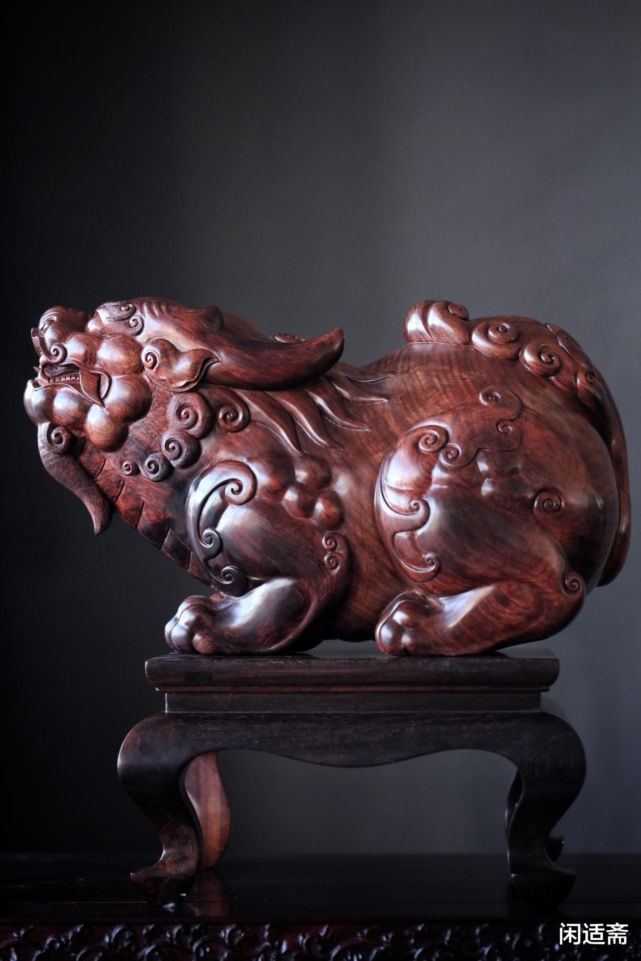 |镇宅招财,超大黄花梨,貔貅瑞兽