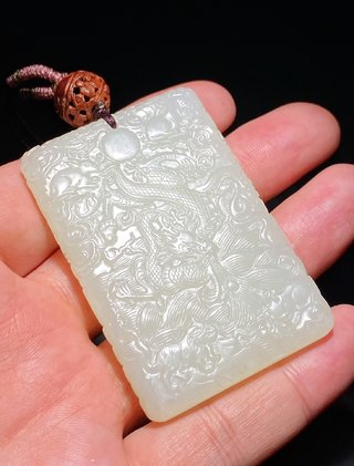 左岩|清乾隆 和田玉籽料 白玉 十二生肖 玉牌 玉珮