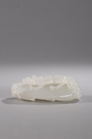 和田玉籽料|回流-和田玉籽料螭龙纹挂件