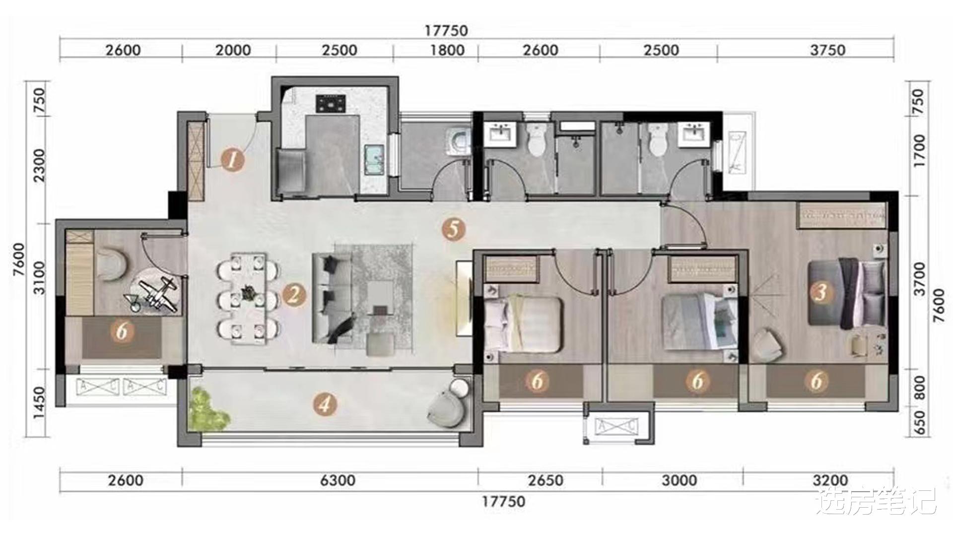 房价|面宽20米,六开间朝南,99㎡四室两卫,不要说你不喜欢