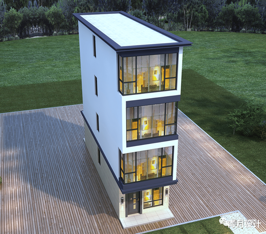 房贷|3.6×13米四层现代小别墅，小面宽通透敞亮，自成一道靓丽风景线