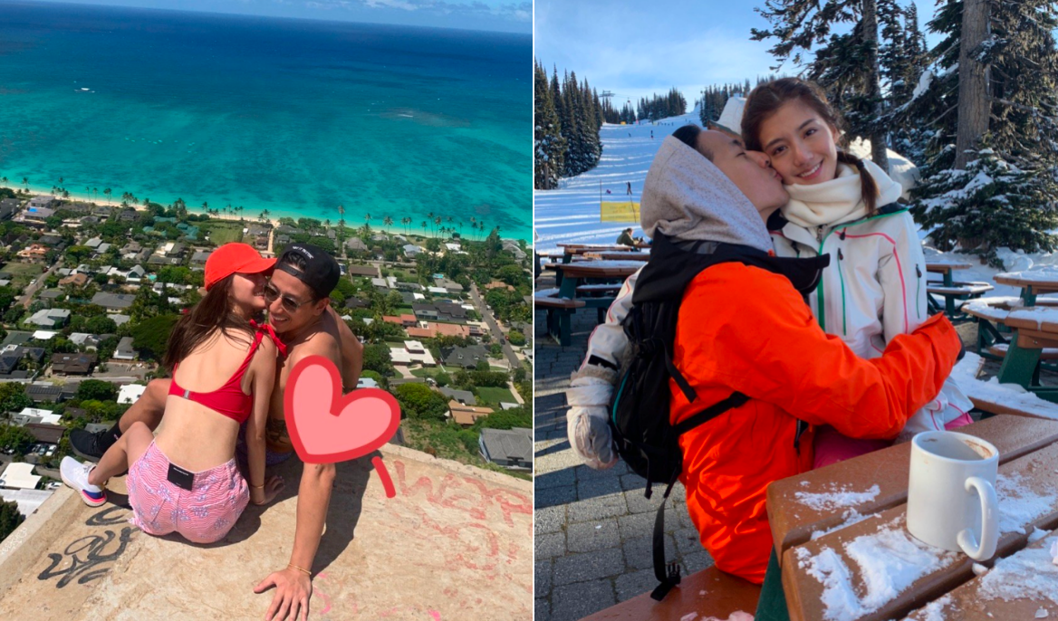 |吴千语与富二代接吻庆生！穿泳装秀性感美背，贴身搂抱一脸甜蜜