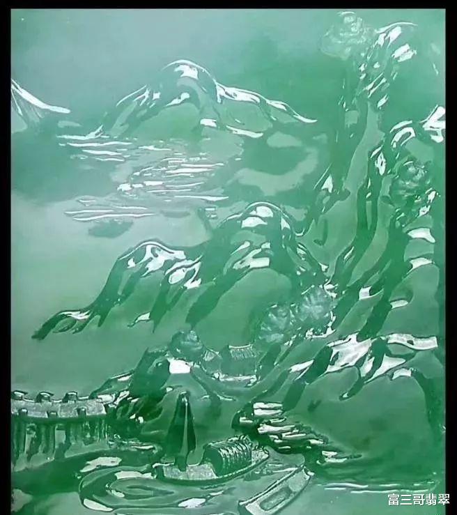 翡翠|玉赏 ▏翡翠《千里江山图》，寄情山水墨染天下！