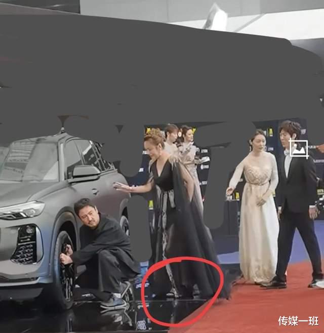 沈腾|红毯尴尬场面:沈腾抱着赞助商奥迪车轮不撒手,姚晨被嘲讽麒麟臂