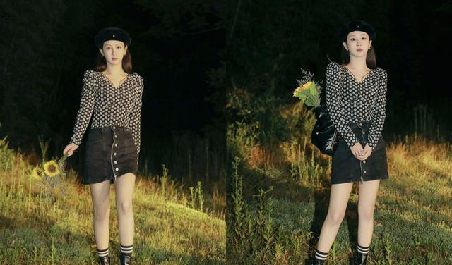 刘海 杨紫最近的营业美图,白衬衫清纯,卷发清丽,没有刘海也太美了!