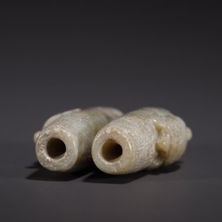 |旧藏·高古玉千年龟双联勒子