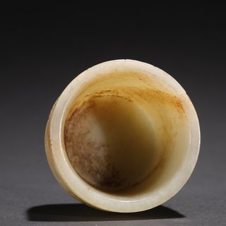 石榴|和田玉籽料石榴纹杯