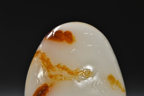 和田玉籽料|和田玉籽料花鸟纹把件