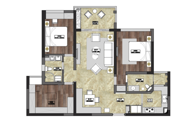 105平蓝白地中海二居室,让人放松身心,沉浸其中