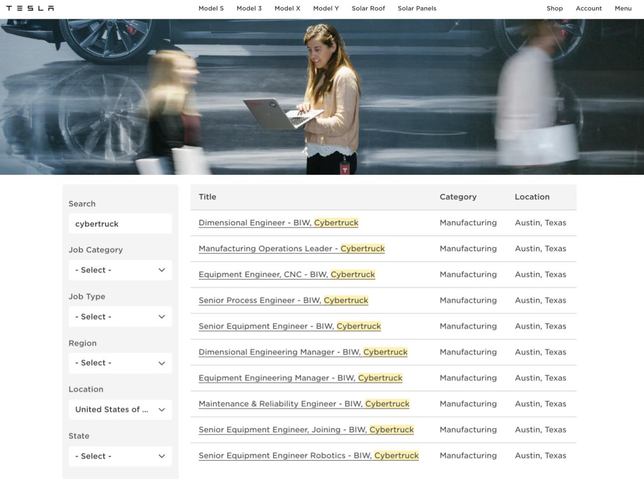 特斯拉|海外 | 大规模量产在即?特斯拉开始招聘Cybertruck生产人员