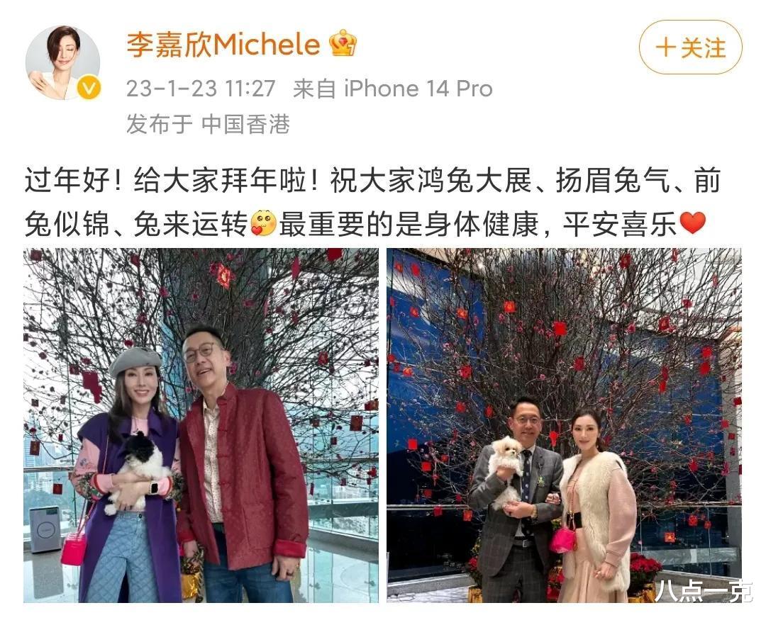 李嘉欣|52岁李嘉欣晒出夫妻甜蜜合照，颜值抗打气质出众，衣品却惨遭吐槽