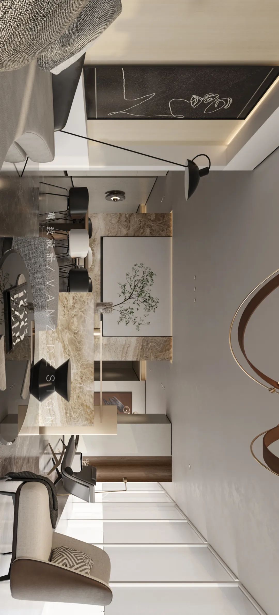 220㎡董事长私人轻奢办公会所设计,成功者心之所向