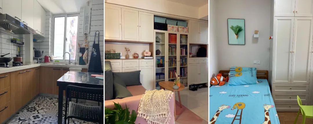 爆改90年代的50㎡老破小,两居室改三室一厅,每1㎡都利用到极致