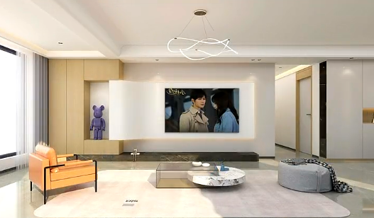 2022年一定流行的客厅阳台一体化电视墙!