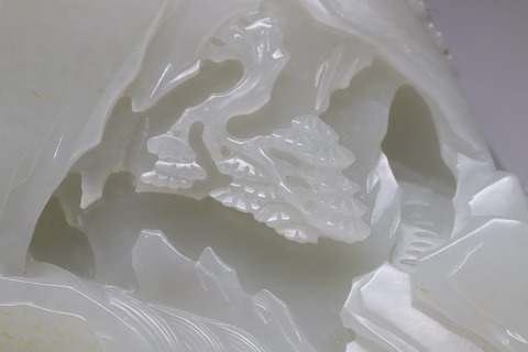 |和田玉籽料“枣红皮 指日高升”山子