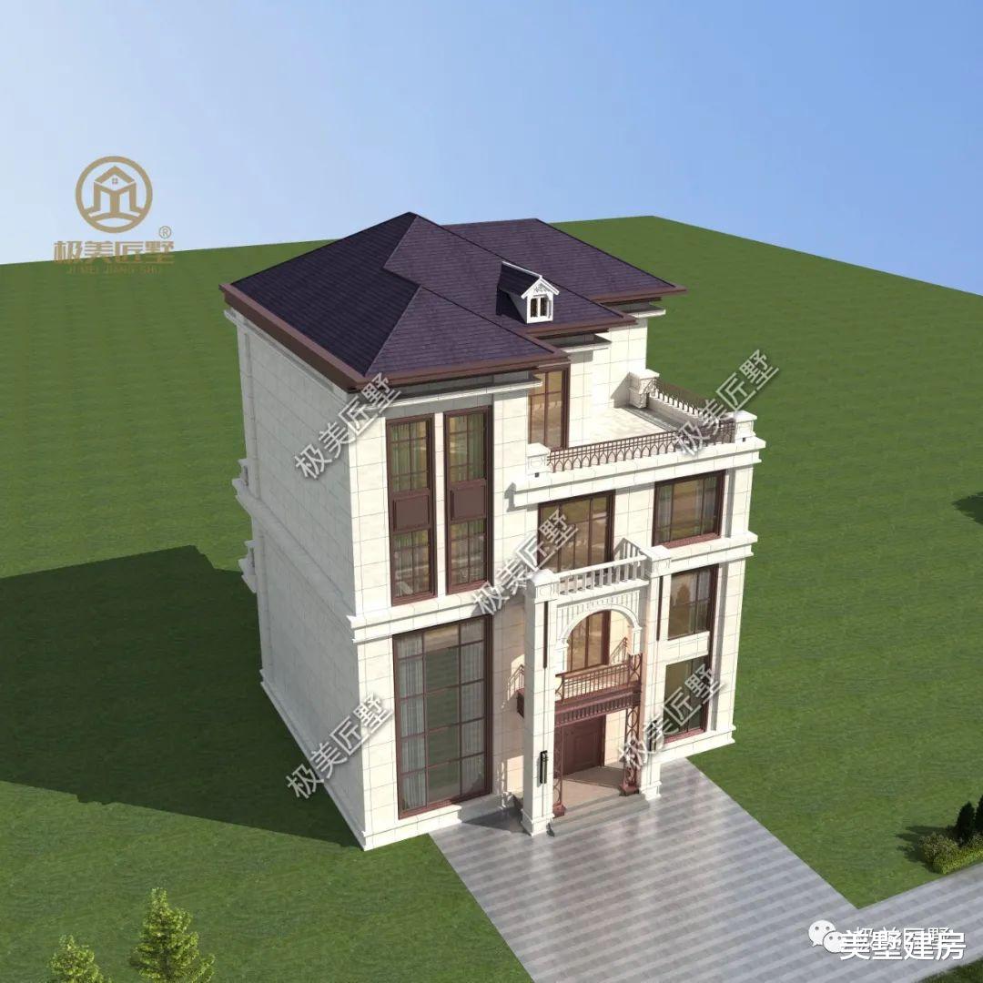 家里宅基地规整的，这个设计适合你，别具一格的四层