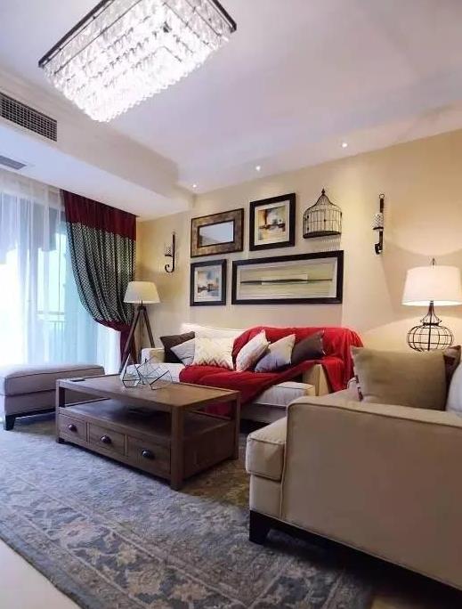 119㎡半包就花8万,撞色系美式混搭风越看越漂亮,晒晒!