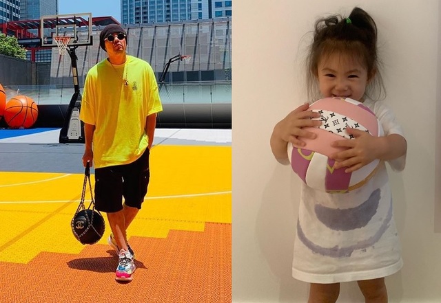 |周董晒香奈尔篮球，输了！陈冠希女儿捧2万LV排球，笑得好甜