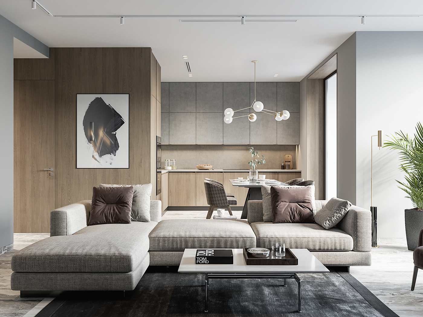 80平方米的小公寓,装修设计逼格超高,室内设计优雅时尚