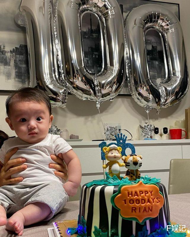 梁靖琪|前TVB女艺人梁靖琪在家为儿子庆祝出生一百天 小儿子眼睛大有精神