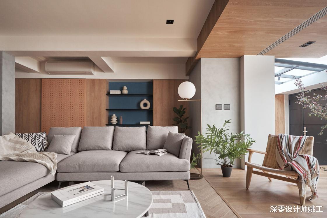 看过这套140㎡新房,发现很多人喜欢简约风,原木+高级灰百看不腻