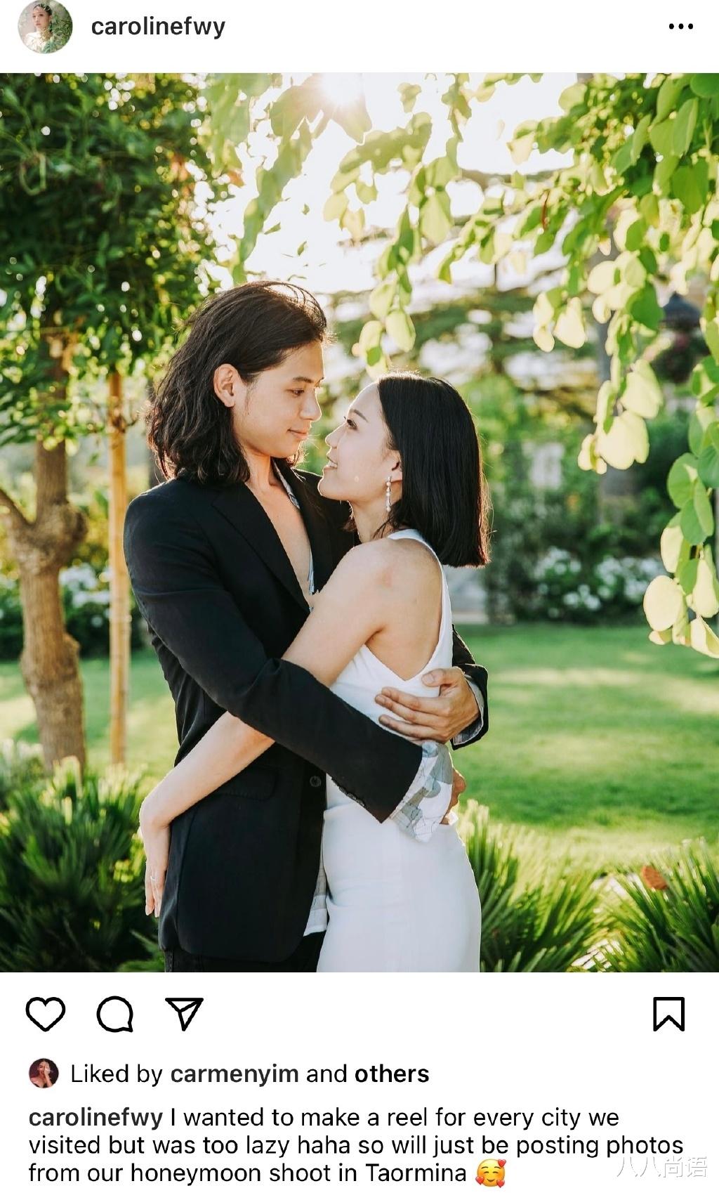 金晨|霍启刚堂妹和老公度蜜月，胡智略长发飘飘超英俊，很像妈妈吴婉芳