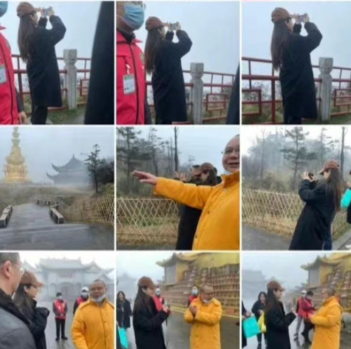 Angelababy|偶遇baby现身峨眉山，因没化妆拒绝粉丝合影，拿福袋祈福求事业